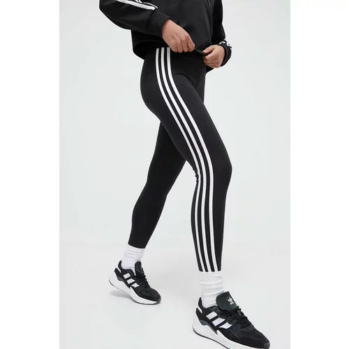 Adidas Tajice 3-Stripe Leggings za žene, boja: crna, s aplikacijom, IP2968