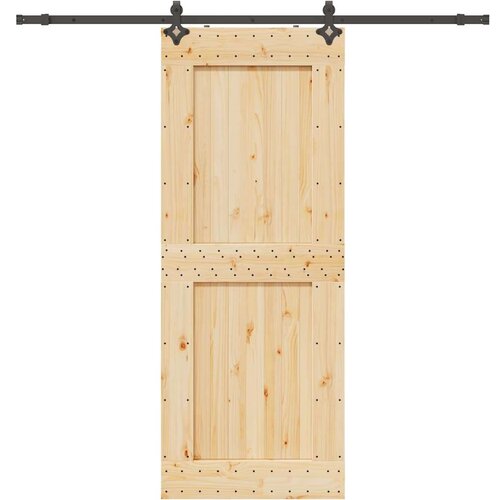  Klizna vrata s priborom za montažu 90 x 210 cm masivna borovina Cijene