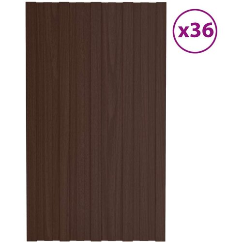 Krovni paneli 36 kom od pocinčanog čelika smeđi 80 x 45 cm Cijene