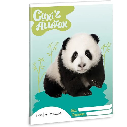 Ars Una srčkani - panda črtasti zvezek A/5 outlet Cene