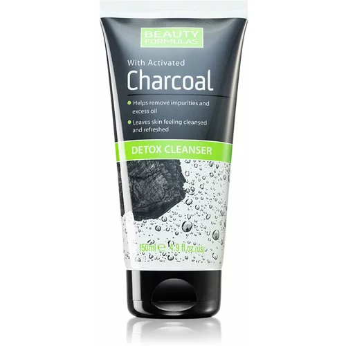 Beauty Formulas Charcoal gel za čišćenje s aktivnim ugljenom za masno i problematično lice 150 ml