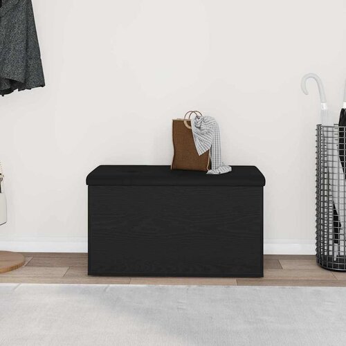  Klupa za pohranu Crni hrast 82 x 42 x 45 cm Konstruirano drvo Slike