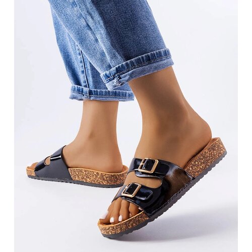 Gemre Black flip-flops on a cork sole Cincinna Cijene