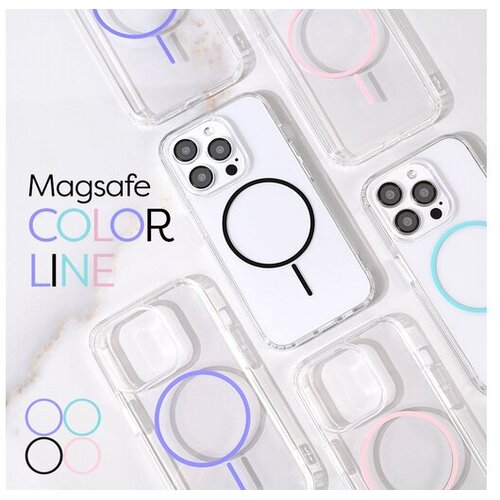  Maska za Samsung Galaxy S24 Ultra Magsafe Color Line roze Slike