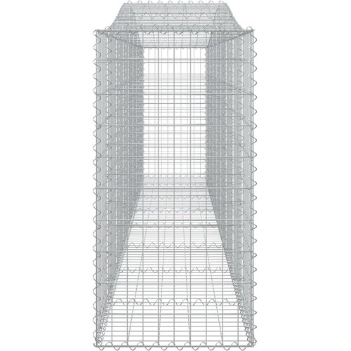  Lučne gabionske ko&amp;scaron;are 2 kom 400x50x100/120cm pocinčano željezo Slike