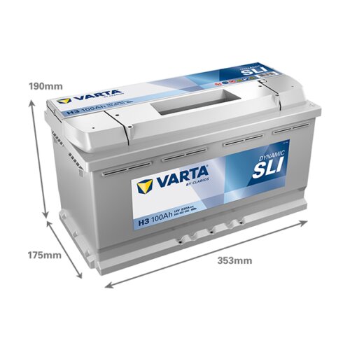 Akumulator VARTA Dynamic SLI 12V 100Ah 830A (H3) Cijene