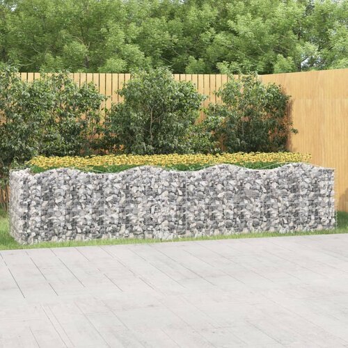 vidaXL Lučna gabionska povišena gredica 400x100x100 pocinčano željezo Cijene