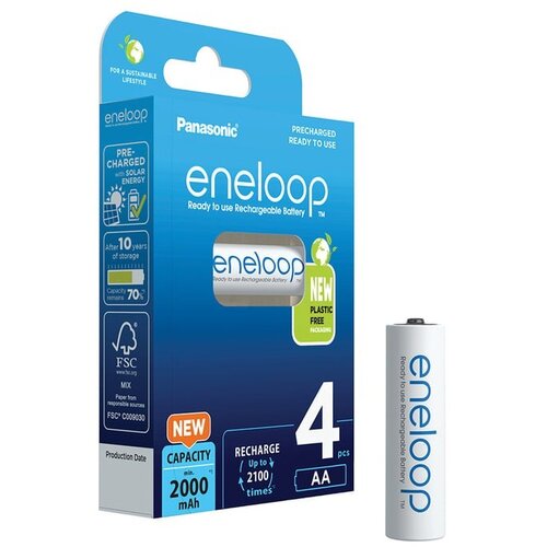 Panasonic Eneloop baterija AA, 4 kos Slike