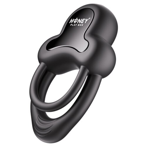 HoneyPlayBox Anello App-Controlled Vibrating Double Cock Ring with Clitoral Stimulator Black Cijene