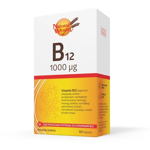 Natural Wealth vitamin B12 1000 mcg A60 Slike