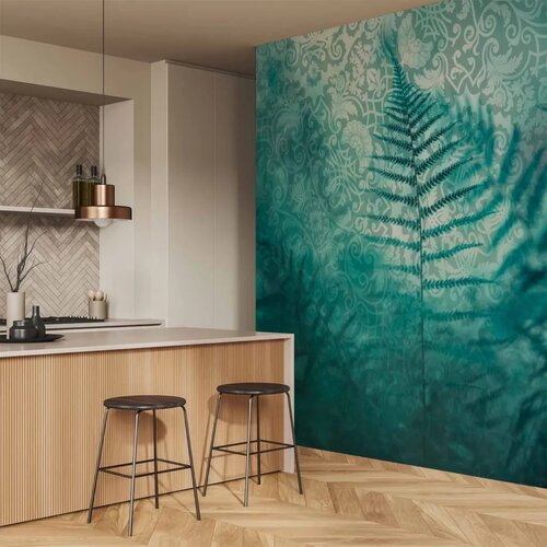  Foto tapeta - In a forest retreat - abstract composition with ferns and patterns 100x70 Slike
