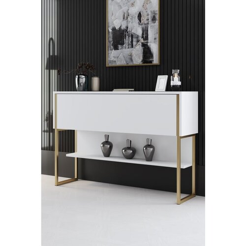 Hanah home komoda luxe - gold, white goldwhite dresser Cene
