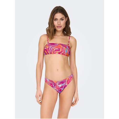 Only Dark pink Women's Patterned Swimwear Bottoms Lolli - Women Cene