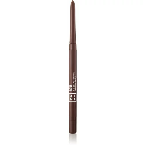 3INA The 24H Automatic Eyebrow Pencil svinčnik za obrvi vodoodporna odtenek 578 Chocolate 0,28 g
