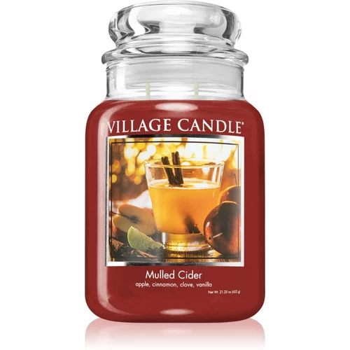 Village Candle Mulled Cider dišeča sveča (Glass Lid) 602 g