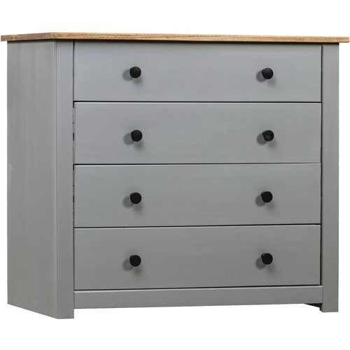 VidaXL Komoda siva 80x40x73 cm borovina Panama Range Slike