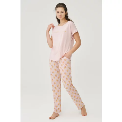 Dagi Pajama Set - Pink - With Slogan