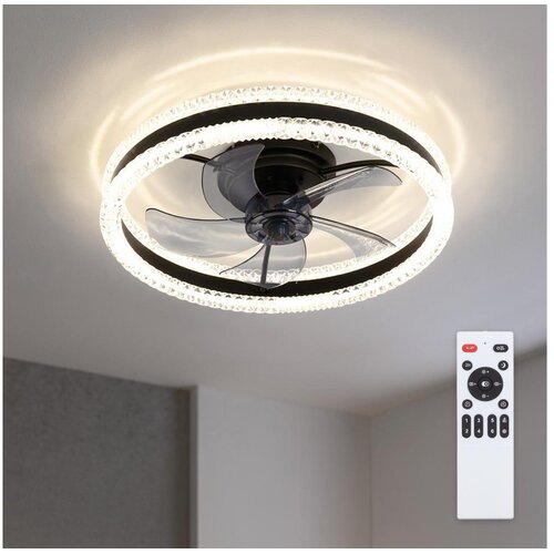 Brilagi prigu&scaron;iva LED plafonski ventilator LED/62W/230V &Oslash; 50 cm crna + daljinski upravljač Cene