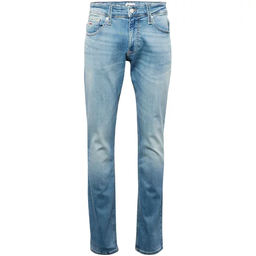 Tommy Jeans Traperice 'SCANTON SLIM' plavi traper / crvena / bijela