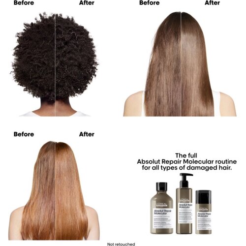 L&amp;acute;Or&amp;eacute;al Paris Absolut Repair Molecular Professional Shampoo &amp;scaron;ampon o&amp;scaron;tećenu kosu za ženske Slike