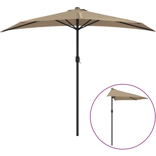 vidaXL Balkonski senčnik z aluminijastim drogom 270x144 cm taupe, (20692770) Cene