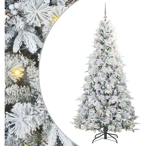VidaXL Umjetno božićno drvce s nogom s stalakom Zelena 210 cm PE i PVC Slike