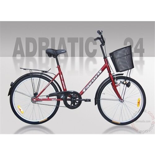 Favorit gradski bicikl ctb adriatic 24 bordo Slike