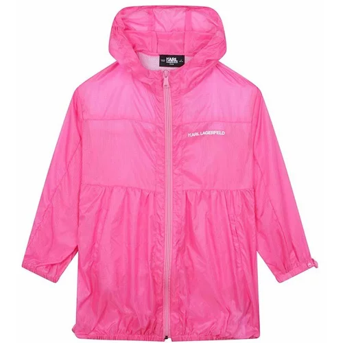 Karl Lagerfeld Dječja jakna boja: ružičasta