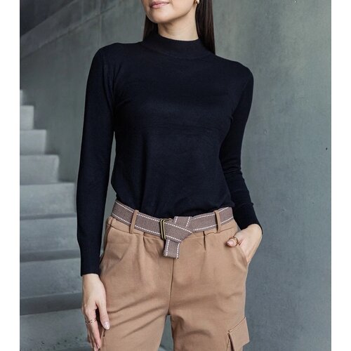  Black classic loose-fit sweater Essana Slike
