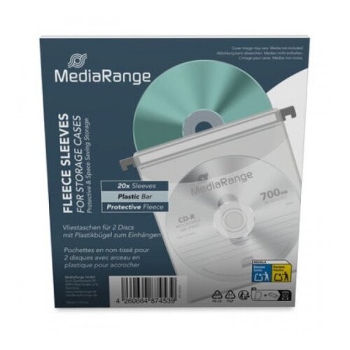 Mediarange omot za cd za 2 diska providan sa plasticnim drzacem box63 ( GPP63/Z ) Cene