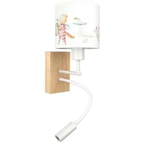 Brilagi LED fleksibilna lampa BOBO WOOD 1xE27/25W/230V + LED/3W hrast/bela/životinjice Slike