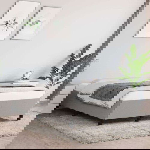  Za krevet svjetlosivi 120 x 200 cm od tkanine Slike