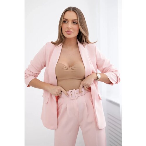 Kesi Włoski Elegant set of jackets and trousers light powder pink Cene