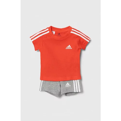 Adidas Pamučna dječja trenirka boja: crvena