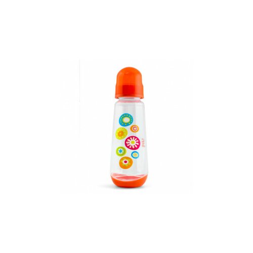 Elfi plastična flašica sa silikonskom cuclom 250ml RK02 - narandžasta Slike