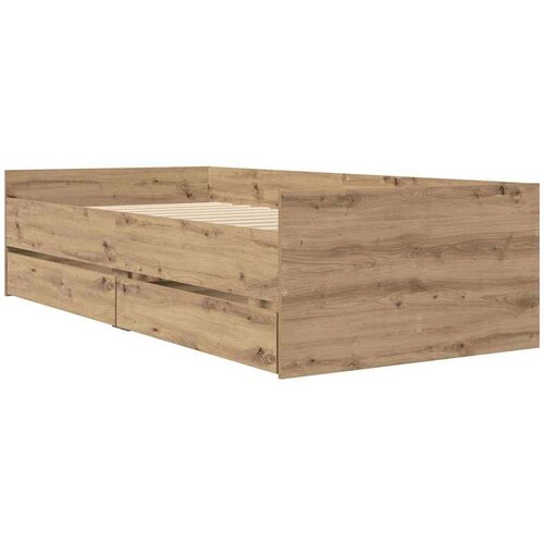  Okvir za krevet s ladicama Umjetnički hrast 100 x 200 cm Slike