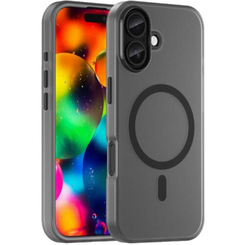 Chameleon Gumiran magnetni ovitek (TPU Magnetic Frost) za Apple iPhone 16, črn Cene