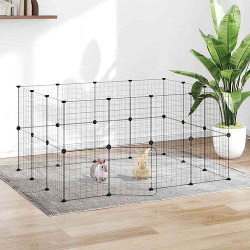  Kavez za ljubimce s 28 panela i vratima crni 35 x 35 cm čelični Cijene