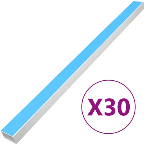 VidaXL Kanalice za kabele samoljepljive 100x40 mm 30 m PVC Slike
