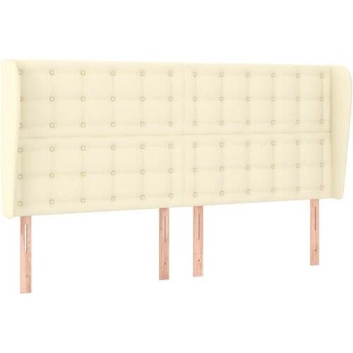  Uzglavlje s u&amp;scaron;ima krem 183x23x118/128 cm od umjetne kože Slike