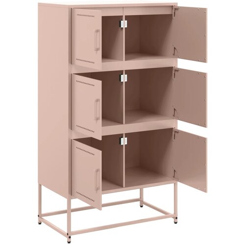  Komoda ružičasta 68,5 x 38,5 x 123,5 cm čelična Slike