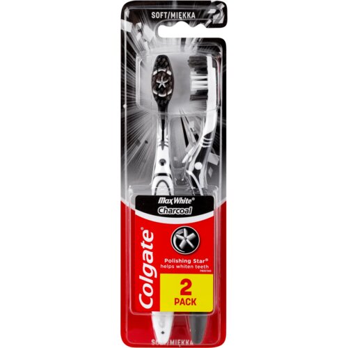 Colgate Max White Charcoal zobna ščetka soft 2 kos Cene