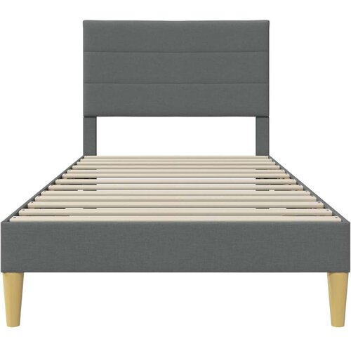  Okvir za krevet Tamno siva 100 x 200 cm tkanina - Tamno siva 100 x 200 cm Slike
