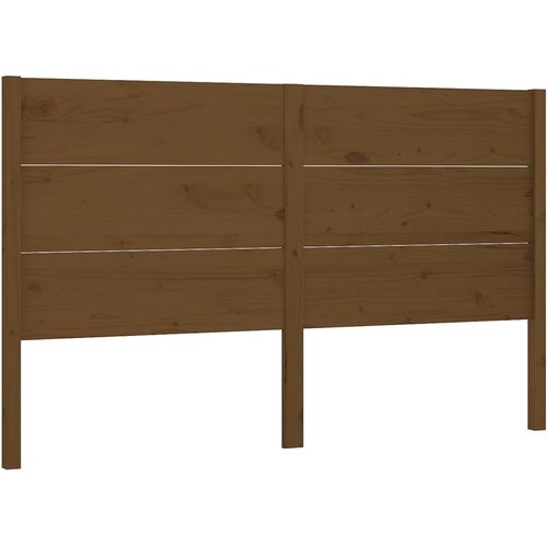  Uzglavlje smeđa boja meda 126 x 4 x 100 cm od masivne borovine Slike