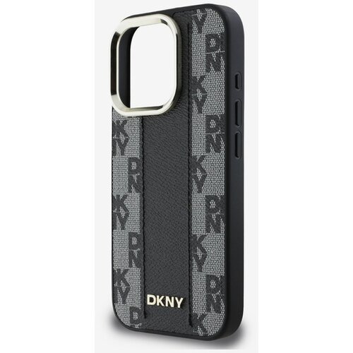 Dkny PU Leather Checkered Pattern Magsafe iPhone 16 Pro Black Ovitek za telefon Vijolična Slike