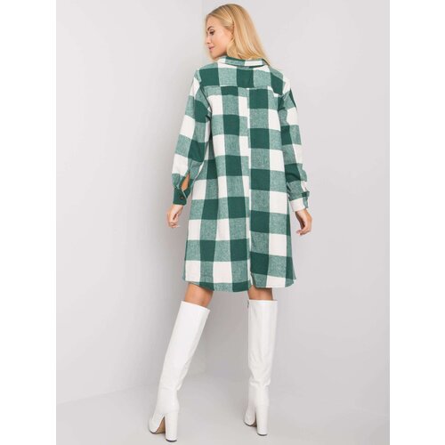 Fashion Hunters Green and white plaid shirt dress by Sovvina Cijene