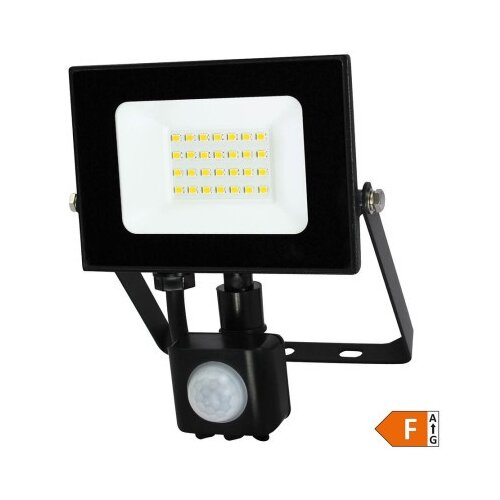 Commel 3856024407311 Led reflektor 20w 6500k, 1600lm 30kh, crni detektor pokreta ( c307-302 ) Slike