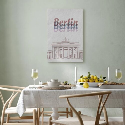  Slika - Berlin in Watercolours (1 Part) Vertical 80x120 Akustična Slike