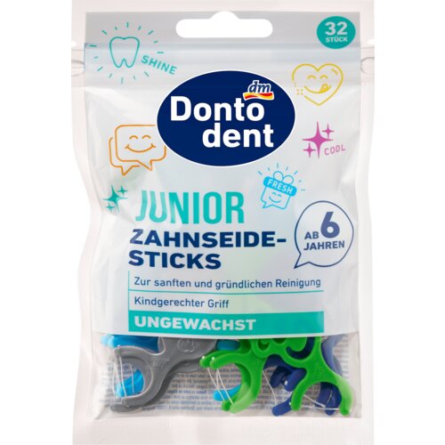 Dontodent JUNIOR konac za zube na štapiću, od 6. godine 32 kom Cene
