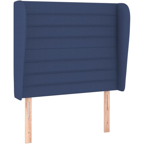Maison Chic vzglavna omarica - nočna omarica - posteljna omarica z u&scaron;esi modro 103x23x118/128 cm blago, (21711029) Cene